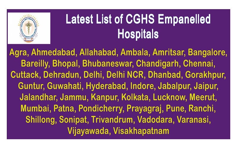 CGHS Hospital List 2023 CGHS Approved Hospital List in India 2023